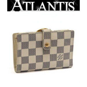Louis Vuitton Portefeuille Wallet Viennois Clasp Damier Azur